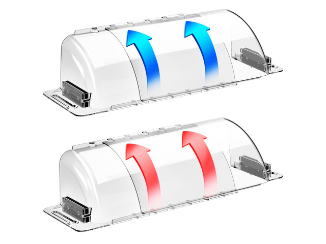 2-Pack Register Vent Deflector, Aerospace-Grade Clear Design, 8.5-15 in 200% stronger magnet grip, Anti-drop slots, 3 mounting methods, -35°F to...