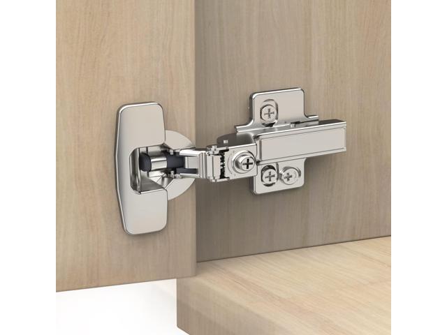 10 Pack Frameless Inset Soft Close Concealed European Hinges, Self Closing Satin Nickel, 105 ° Open Angle 4D Adjustment, Speed Control, Clip On,...