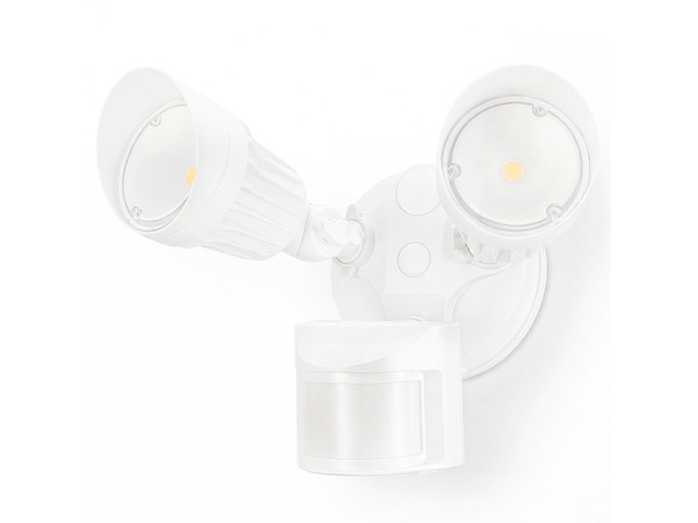 Motion Sensor Security Lights Dusk to Dawn IP65 3000K White COB LED Motion Detector Flood Light Outdoor, Aluminum, 100-277V, ETL Listed, Adjustable...