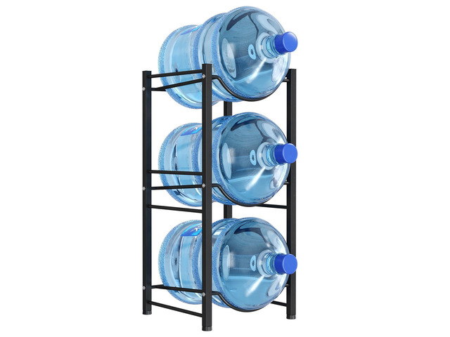 5 Gallon Water Jug Holder, 3 Tier Heavy Duty Water Dispenser Stand 3 Slots Water Bottle Storage Rack for Gallon Jugs, 126 lb Capacity Detachable...