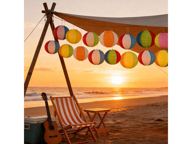 37Pcs Pool Summer Party Decorations Beach Ball Paper Lanterns Luau Hawaiian Tropical Tiki Party,Birthday,Office,Classroom Hanging Decorations,Party...