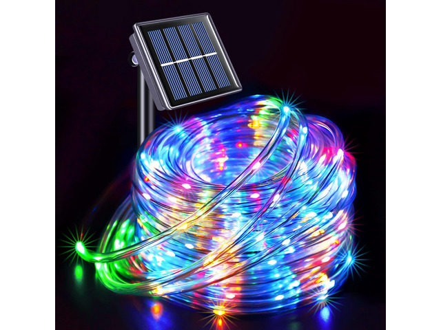 Trampoline Accessories 66ft 200 LED Trampoline Lights with 8 Modes IP 65 Waterproof Solar Rope Lights Outdoor, Solar Patio Lights for Fence...