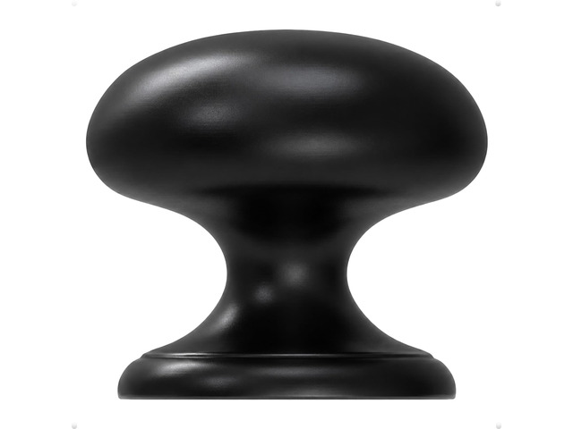 8-Pack Matte Black 1.5' Bifold Closet Door Cabinet Knobs Pulls Large Wide Base Zinc Round Kitchen Cabinet Wardrobe Dresser Dummy Doorknobs,...