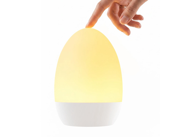 Egg Light for Nursery, Eye-Caring Touch Control Rechargeable Baby Night Light with 17 Color Modes, Dimmable Night Feeding Egg Light for New Parents...