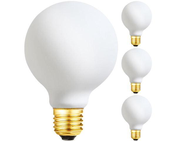 LED Light Bulb G25/G80 Dimmable Flick-Free Matt White 6W Soft White 3000k CRI95 600LM, 60W Equivalent Vintage LED Edison Globe Light Bulb,E26...