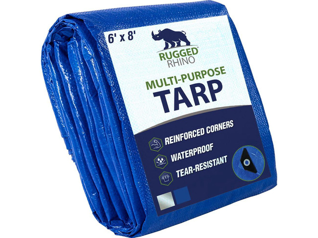 Heavy Duty Waterproof Tarp, UV and Tear Resistant Cover with Reinforced Grommets and Corners, Outdoor Multipurpose Tarps for Camping, Patio,...