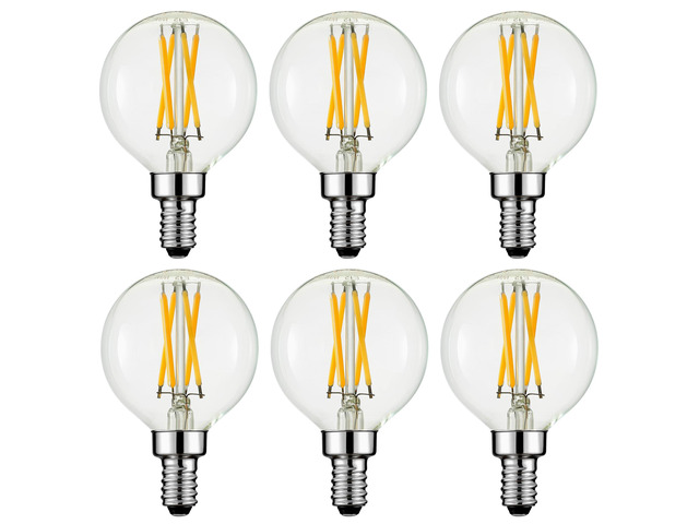 G16.5 Light Bulb,4W E12 LED Bulb dimmable Equivalent E12 Candelabra Bulb 40 Watt,Warm White 2700K,400lm,CRI85+,AC120V,Edison Style,Clear Glass,ETL...