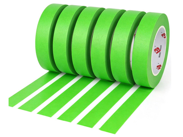Painters Tape - Painting Tape for Car Paint Green - 1 inch x 60 Yards Paint Tape for Walls Painting, Automotive, Labeling, DIY Crafting, Decoration...