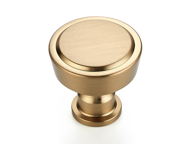 Champagne Bronze Kitchen Cabinet Knobs Dresser Knobs 30 Pack Single Hole, Round Shape, 1-1/6 inches (29mm) Diameter,solid Design, Cabinet...