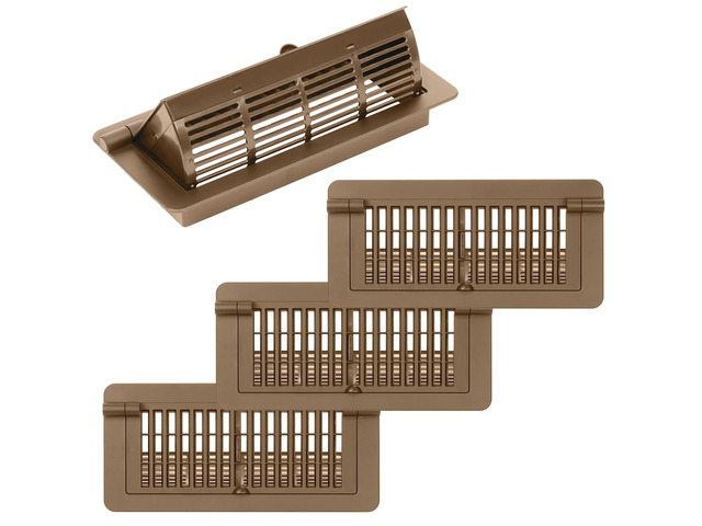 2-in-1 Vent Deflector & Floor Vent Covers, Floor Register 4x10, 4 Pack Adjustable Heat Air Vent Deflectors, Vent Covers for Home Floor, Office,...