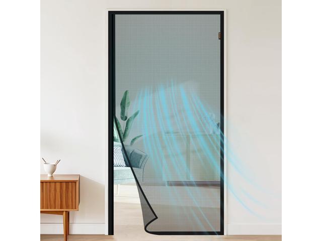 Magnetic Screen Door Side Opening Fit Door Size 36 x 80 Inches Actual Mesh Size 38' x 81', Reinforced Polyester Door Screen Magnetic Closure for...