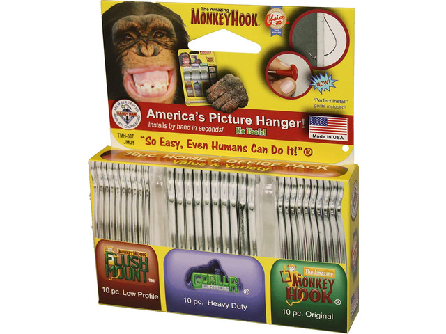 Hooks Picture Hangers Home and Office Pack, Gorilla Hook, Drywall Hooks for Hanging Pictures, Wall Hooks, Picture Hangers, Picture Hanging Kit, 30...