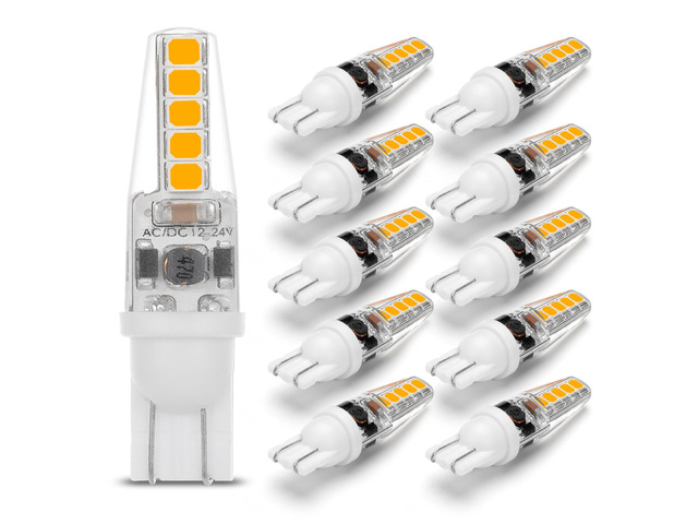 12 Volt Low Voltage Wedge Base Led Landscape Bulbs T5 T10 Malibu Path Garden Light Bulbs,921 922 912 194 168 RV Camper Trailer Motorhome Marine...