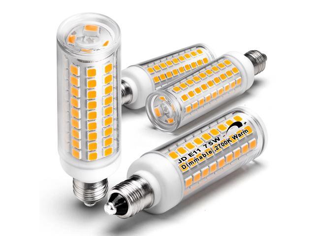 E11 Led Bulbs,JDE11 120V 75W Candelabra Bulbs Equiva Dimmable 2700k Warm White T3 T4 Mini Base JD E11 Bulb,7W 750lm for...