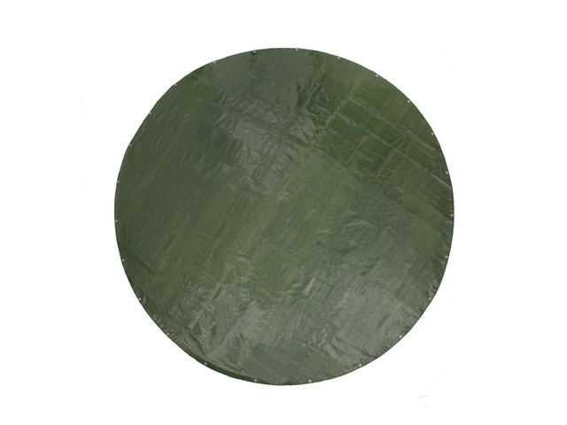Round Tarp 12 Feet Waterproof Heavy Duty Circle Tarps for Under Pool Green/Silver Multi Purpose Circular Outdoor Cover