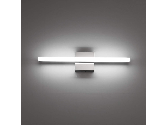 Modern Bathroom Light Fixtures Over Mirror Vanity Lighting Gentle, 16 Inch 9W Led Chrome Small Restroom Wall Lamps Bar for Bathroom Linear Modernas...