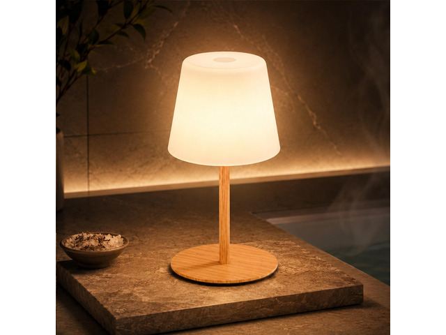 Shower Lamp Rechargeable Waterproof Lamp, Cordless Table Lamp for Bathroom 4000mAh Battery Operated, IP65 Spa-Like Shower Light, Vanity, Bathtub...