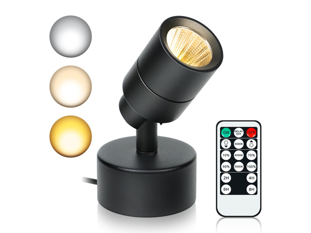 LED Spot Lights Indoor, 5W Plants Uplighting Indoor with Remote Control Uplights Indoor with 3-CCT, Timer & Dimmable, Floor Accent Light for...