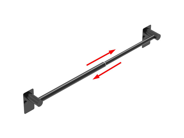 Towel Bar, Adhesive or Drill Wall Mount, Matte Black, 1 Pack Adjustable 14.4 to 25.2 Inch, 304 Stainless Steel Hand Towel Holder, Square Base...