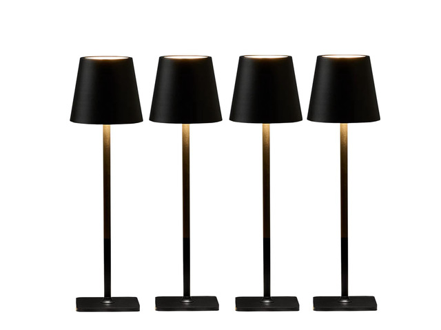 4 Pack Led Cordless Table Lamps-Wireless Rechargeable Lamps Bulk of 4,Waterproof Outdoor Table Lamp for Patio/Restaurant/Dinner Dining Desk Top...