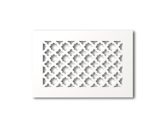 Air Vent Cover Grille - Acrylic Plexiglass 6 x 10 Duct Opening, 8 x 12 Overall White Finish Decorative Covers for Walls & Ceilings NOT for Floor...