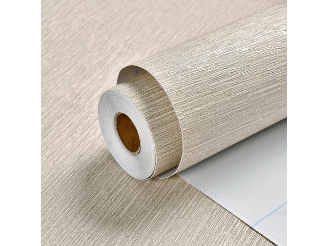 Grasscloth Wallpaper Peel and Stick 20.9in X 393in Fabric Contact Paper Wall Paper Textured Wallpaper Horizontal Stripes Look Self-Adhesive Thick...