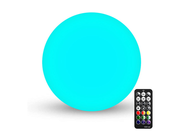 6-inch LED Light Ball, Rechargeable Nursery Night Light, Hangable Waterproof Floating Pool Lights, 16 RGB Color Changing & Dimming, Dual Control,...
