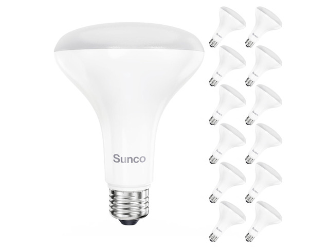 Sunco 12 Pack BR30 LED Bulb Flood Light, E26, 16W=100W, 5000K Daylight 1600LM, Dimmable, Indoor, Home, Bedroom, Kitchen Lighting, Recessed Can...