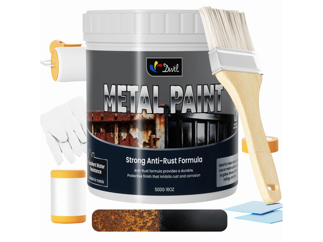 Metal Paint - Waterpoof Anti Rust Preventative - Paint for Metal - Door/Outdoor - Direct to Gate, Furniture, Fence, Railing, Craft and More,...