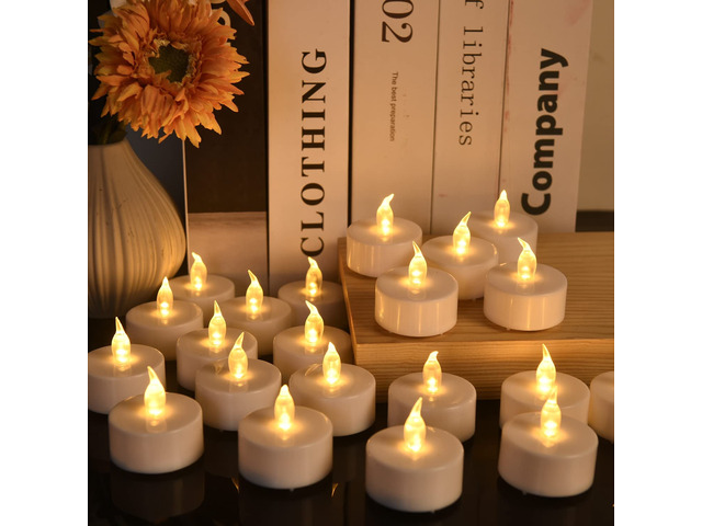 200 Pack Flameless LED Tea Lights Candles Flickering 200+ Hours Warm Yellow Battery-Powered Tealight Candle. Ideal for Party, Wedding, Birthday,...