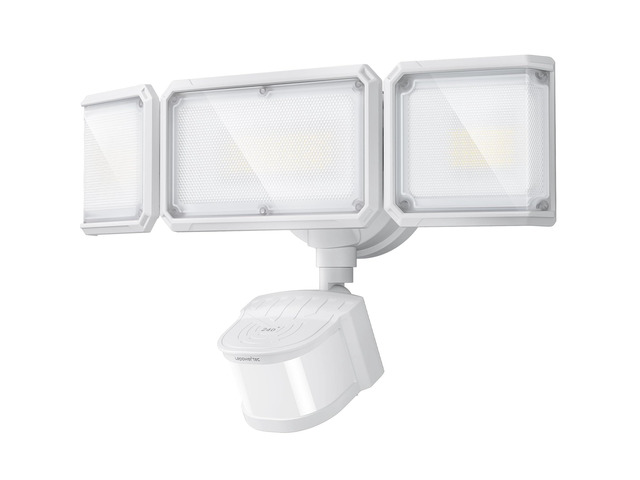 LED Security Light 240Â° Dual PIR 100 FT Motion Sensor Outdoor 7000LM Adjustable Brightness, Hardwired Flood Light, 5000K Daylight, Dusk to Dawn,...