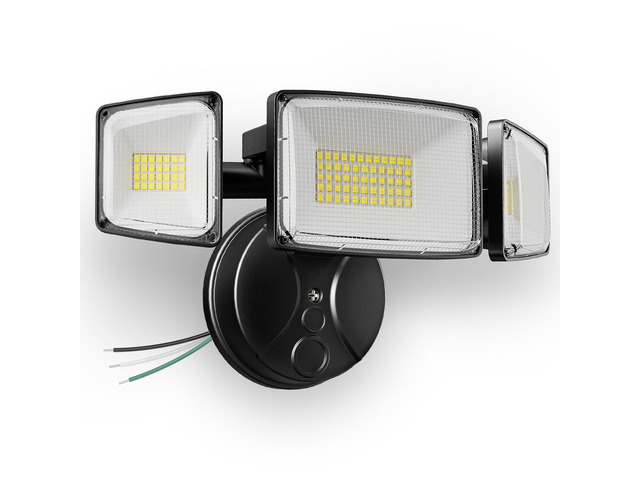 100W 11000LM Flood Lights Outdoor, Brightness Security LED Flood Lights with 3 Adjustable Heads, Switch Controlled, IP65 Waterproof 6500K Outside...