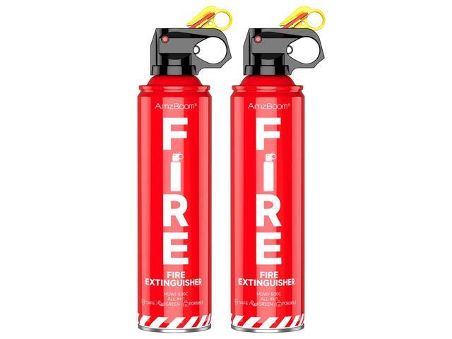 2-Pack Fire Extinguisher for Home, Kitchen, Car, and Grill with Mounting Bracket Extinguishing Spray, Compact A, B, C, K Eco-Friendly, Prevents...