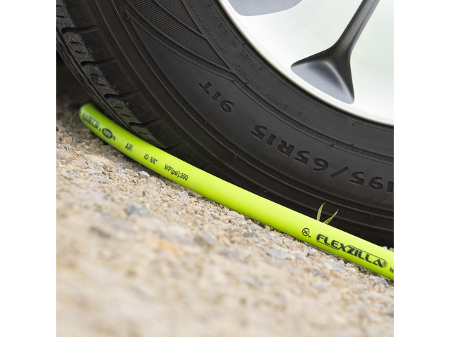 Air Compressor Hose, 1/4 in. x 25 ft., 1/4 in. MNPT Fittings, No-Kink, All Weather, Lightweight, Premium Hybrid Polymer, 300 PSI, ZillaGreen