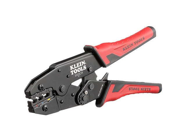 3005CR Wire Crimper Tool, Ratcheting Insulated Terminal Crimper for 10 to 22 AWG Wire