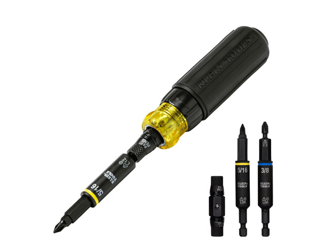 32500HDRT KNECT Ratcheting Screwdriver, Multi-Bit Screwdriver/Nut Driver, Impact Rated 11-in-1 Tool with Phillips, Slotted, Square and Torx Tips
