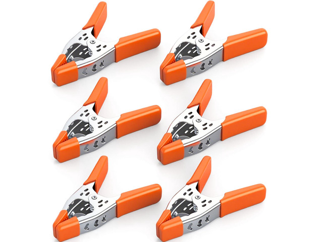 6-Piece 6' inch Spring Clamp, Heavy Duty Spring Metal Spring Clamps, 2.5'-inch Jaw opening (6-Piece)