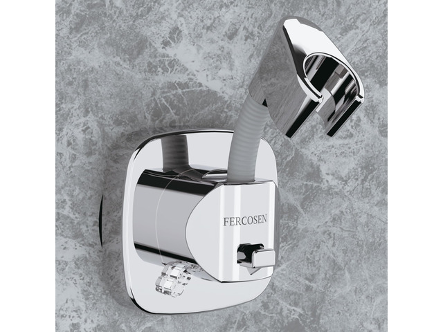 Shower Head Holder with Suction 360° Swivel Silver Tool-free install in seconds, 360° swivel head, 10kg built-in storage hook, removable,...