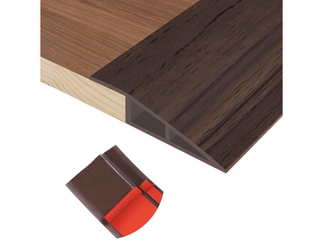 Floor Transition Strip Self Adhesive Vinyl Door Threshold Strip Rubber Transition Strips for Doorways Reducer for Laminate Floor Carpet Tile,...