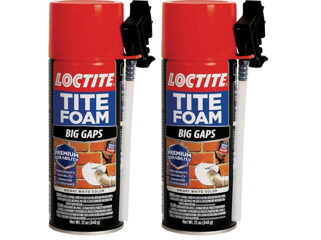 Tite Foam Big Gaps Spray Foam Sealant, Polyurethane Expanding Insulation - 12 fl oz Can, Pack of 2