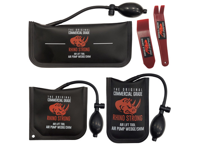 The Original Commercial Grade Air Wedge Bag Pump Professional Leveling Kit & Alignment Tool Inflatable Shim Bag 3 Piece (Small, Medium, Large). 3...
