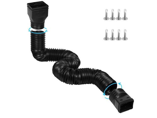 11.5ft Long Gutter Downspout Extensions Flexible, 4' Diameter Drain Downspout Extender, Down Spout Drain Extender for Rainwater Drainage,...