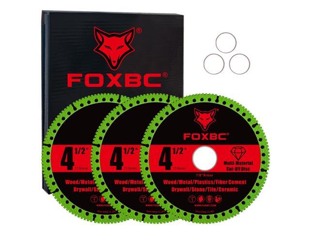 4-1/2 Inch Indestructible Multi-Material Cut Off Disc for Angle Grinders, 7/8' Arbor - 3 Pack