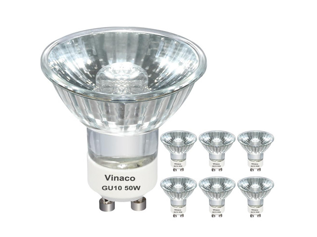 GU10+C 120V 50W Halogen Bulbs, 6Pack MR16 Dimmable for Candle Warmer High Heat Output, Even Wax Melt, No-Flicker, Long Lasting, 2800K Warm White,...