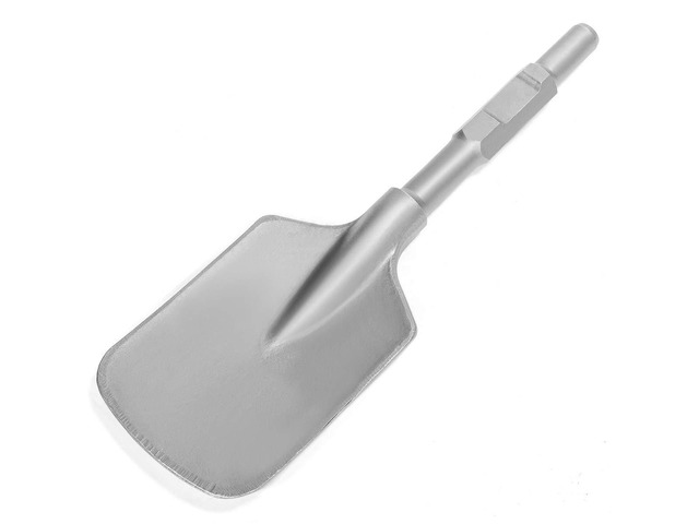 Clay Spade Jack Hammer Bit 1-1/8' Hex Asphalt Scoop Shovel Head Demolition Construction Concrete Breaker Punch for Gardening, Landscaping,...