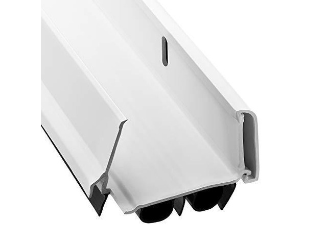 Patent Pending, Adjustable Double Bubble Door Sweep, Draft Stopper, Under Door Seal for Exterior Doors, 1 3/4' x 36', White (36 inch)