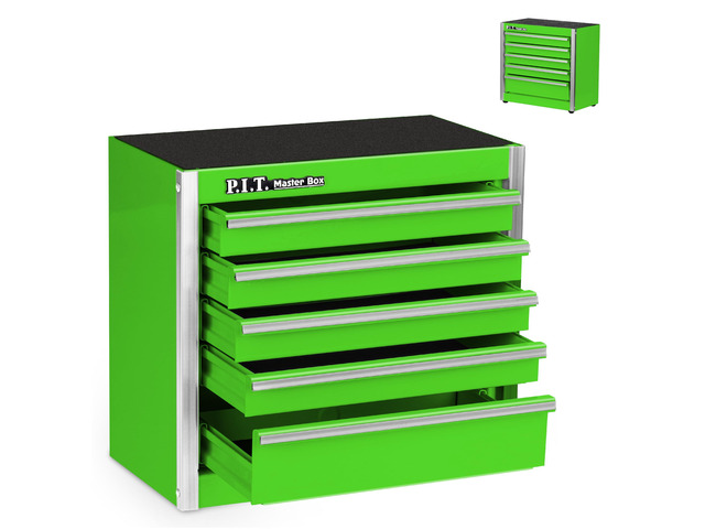 Mini Tool Box,Small Metal Toolbox Organizer with 5 Drawers,Green 8.6'W X 4.6'D Cute Size,Q235 Steel,Magnetic Locking Mechanism,PVC Drawer Liners