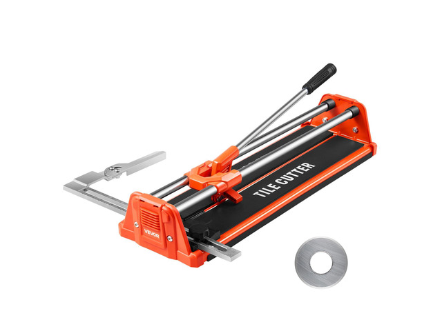 17-Inch Manual Tile Cutter for Wall & Polished Tiles,Double Rails for Precise Cutting, Tungsten Carbide Wheel,Non-Slip Handle,Anti-Displacement...