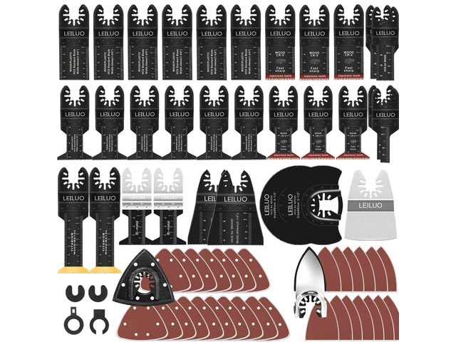 158Pcs Multitool Blades Kit, Oscillating Tool Blades & Saw Blades Multi Tool Blades & Accessories Set, Cut & Sand Wood Metal Nails, Compatible...