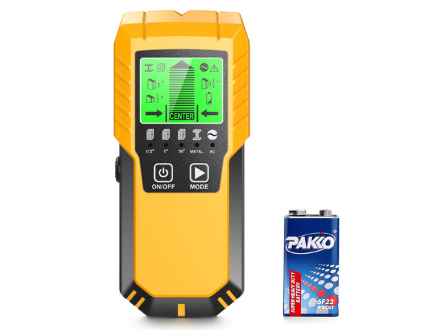 Stud Finder Wall Scanner Detector with Wood Metal AC Wire Detection 5 in 1 Beam Finder with LCD Display, Edge and Center Detection for Wood, Metal,...